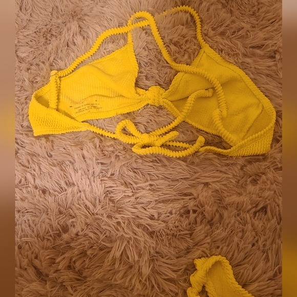 Yellow Textured Bikini Set - Picture 3 of 3